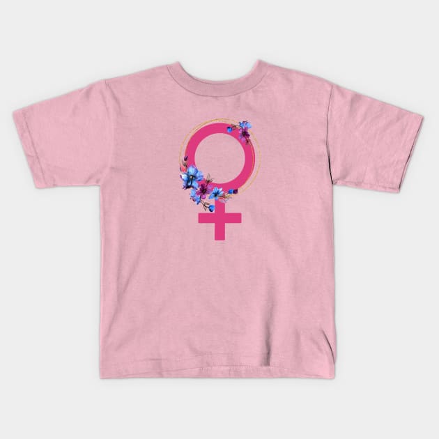 Venus Symbol - Feminism Kids T-Shirt by sparkling-in-silence